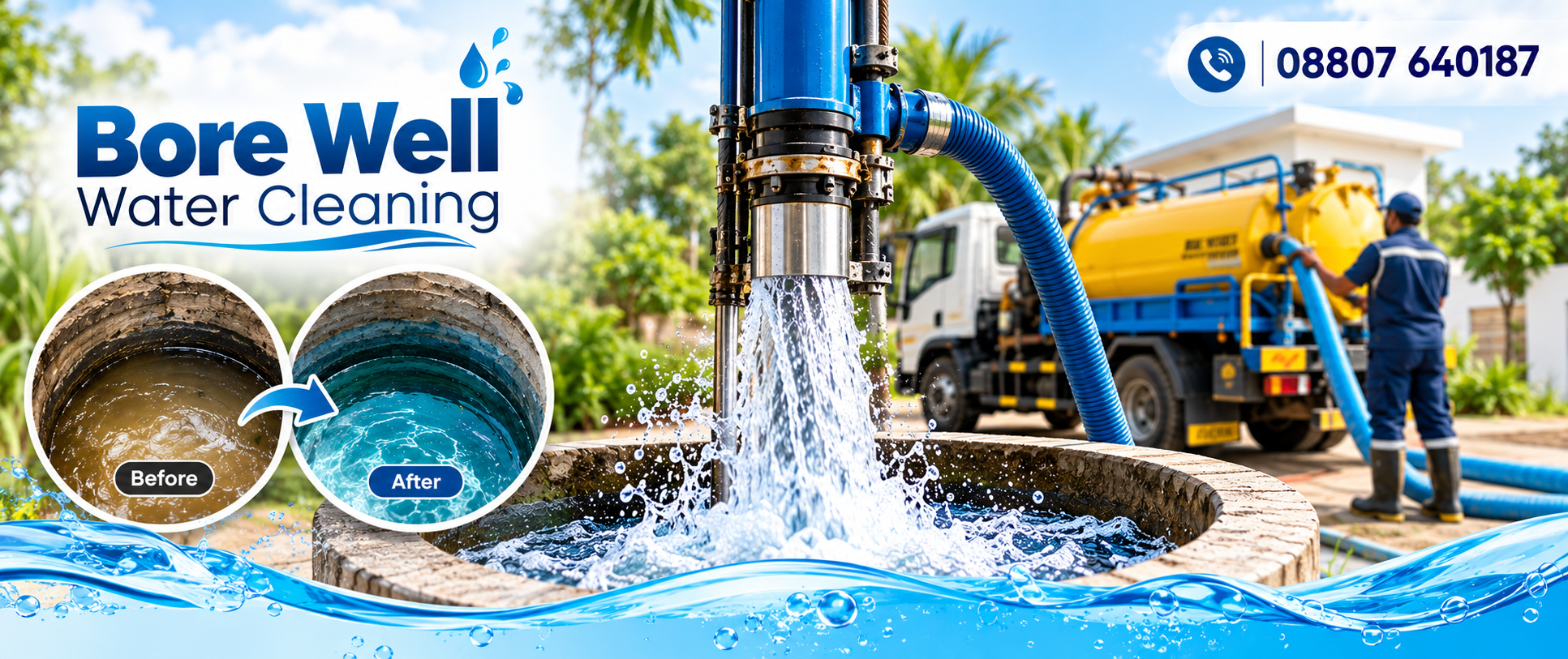Bore well water cleaning service Chennai